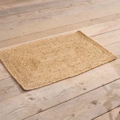 Nkuku Braided Hemp Rug - Small - Natural