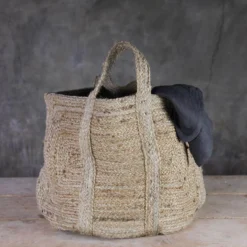 Nkuku Braided Hemp Storage Basket - Natural Soft Furnishings