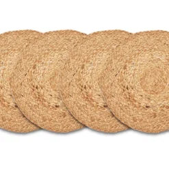 Nkuku Braided Hemp Tablemats - Natural (Set Of 4)
