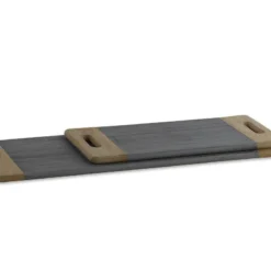 Nkuku Serveware Bwari Marble Platter - Grey