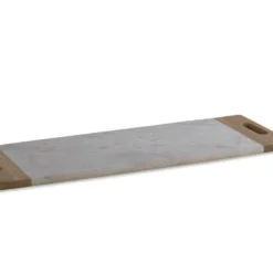 Nkuku Serveware Bwari Marble Platter - White