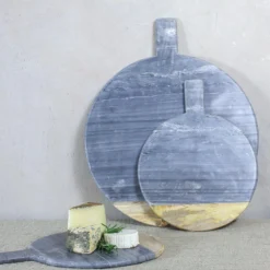 Nkuku Serveware Bwari Round Marble Board - Small - Grey