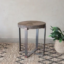 Nkuku Chakala Wooden Side Table Living Room