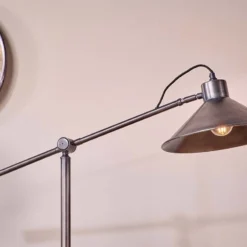 Nkuku New Arrivals Challa Iron Armed Floor Lamp - Aged Bronze