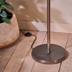 Nkuku New Arrivals Challa Iron Armed Floor Lamp - Aged Bronze