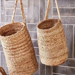Nkuku Chapad Hemp Tall Wall Hung Basket