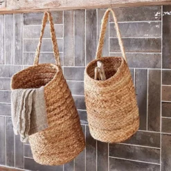 Nkuku Chapad Hemp Tall Wall Hung Basket