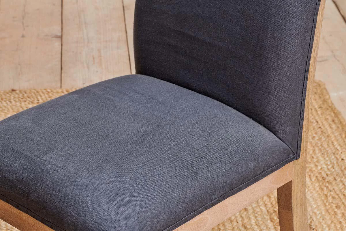 Nkuku Chapora Linen Dining Chairs - Charcoal (Set Of 2) Kitchen & Dining Room 5 Nkuku Chapora Linen Dining Chairs - Charcoal (Set Of 2) Kitchen & Dining Room