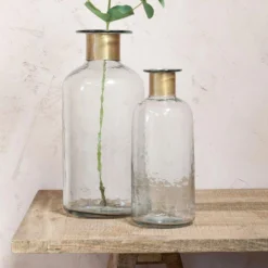 Nkuku Chara Hammered Bottle - Hammered