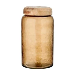 Nkuku Charal Storage Jar - Smoke Brown