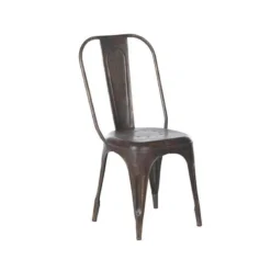 Nkuku Kitchen & Dining Room Chari Industrial Chair Distressed Black