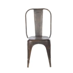 Nkuku Kitchen & Dining Room Chari Industrial Chair Distressed Black