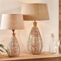 Nkuku Darma Wicker Lamp - Large Tall