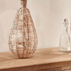 Nkuku New Arrivals Darma Wicker Lamp - Small Tall