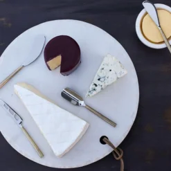 Nkuku Darsa Cheese Knife Set - Brushed Gold (Set Of 4) Table Accessories