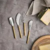 Nkuku Darsa Cheese Knife Set - Brushed Gold (Set Of 4) Table Accessories