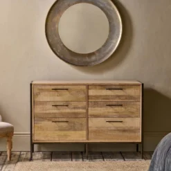 Nkuku Living Room Dasai Mango Wood Chest Of Drawers