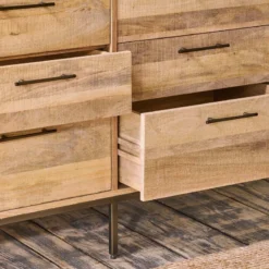 Nkuku Living Room Dasai Mango Wood Chest Of Drawers