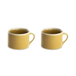 Nkuku Tableware Datia Large Mug - Mustard (Set Of 2)