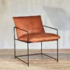 Nkuku Durium Leather Lounger - Aged Tan