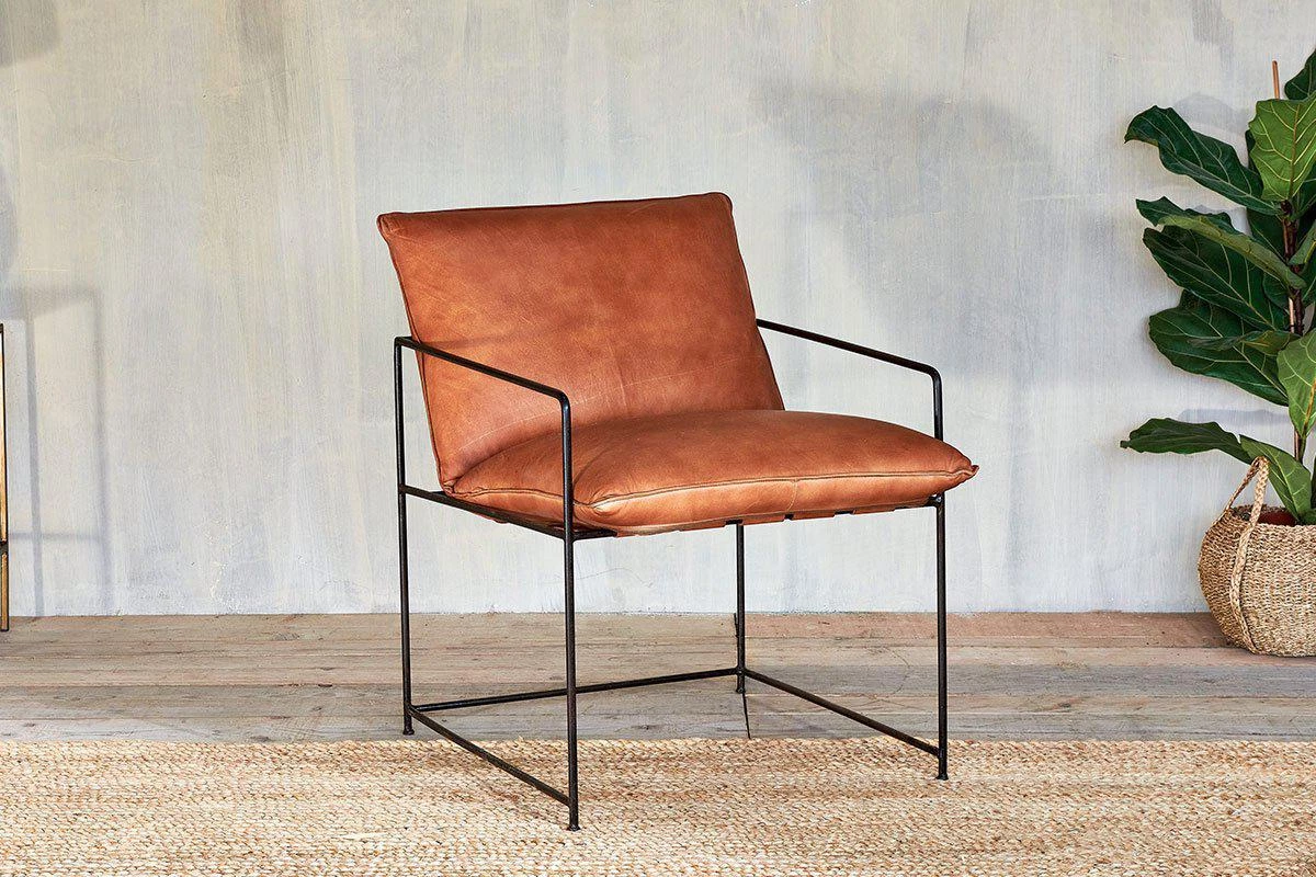Nkuku Durium Leather Lounger - Aged Tan 3 Nkuku Durium Leather Lounger - Aged Tan