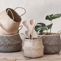 Nkuku Ekuri Basket - Black & Natural Home Accessories