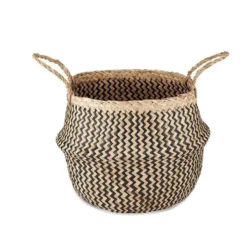Nkuku Ekuri Basket - Black & Natural Home Accessories