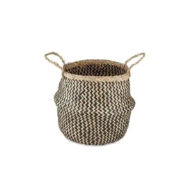 Nkuku Ekuri Basket - Black & Natural Home Accessories