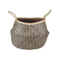 Nkuku Ekuri Basket - Black & Natural Home Accessories