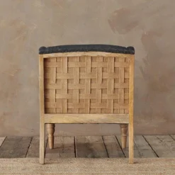 Nkuku Elbu Linen Armchair - Charcoal Living Room