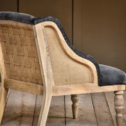 Nkuku Elbu Velvet Armchair - Moss