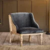 Nkuku Elbu Velvet Armchair - Moss