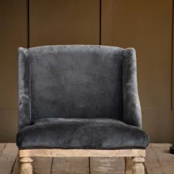 Nkuku Elbu Velvet Armchair - Moss