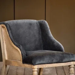 Nkuku Elbu Velvet Armchair - Moss