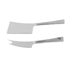 Nkuku Ena Cheese Knife Set - Brushed Silver (Set Of 2) Tableware
