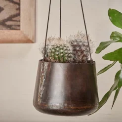 Nkuku Endo Reclaimed Iron Hanging Planter 10 Nkuku Endo Reclaimed Iron Hanging Planter