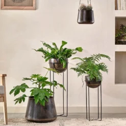 Nkuku Endo Reclaimed Iron Hanging Planter 11 Nkuku Endo Reclaimed Iron Hanging Planter