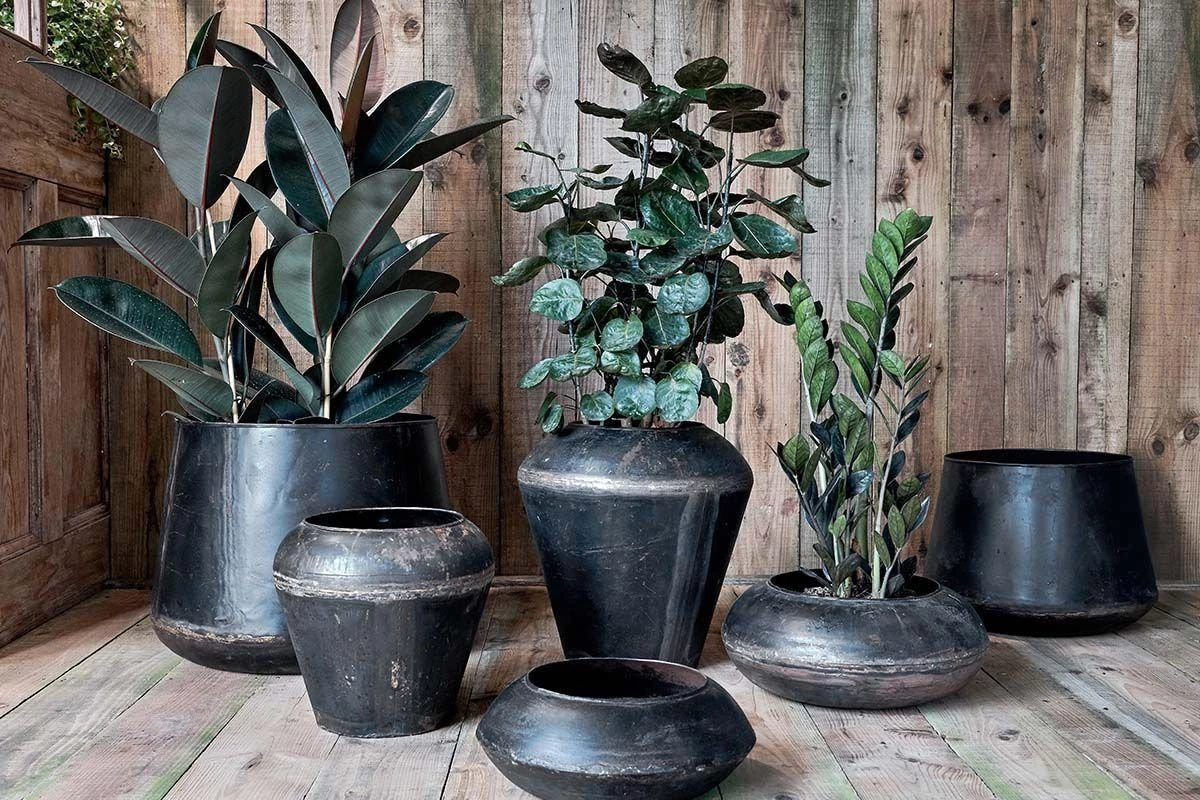 Nkuku Endo Reclaimed Iron Planter Home Accessories 4 Nkuku Endo Reclaimed Iron Planter Home Accessories