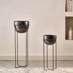 Nkuku Home Accessories Endo Reclaimed Iron Planter Stand 14 Nkuku Home Accessories Endo Reclaimed Iron Planter Stand