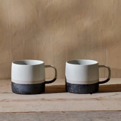 Nkuku Tableware Enesta Dipped Mug - Cream (Set Of 2)