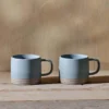 Nkuku Enesta Line Mug - Dusty Blue (Set Of 2) Tableware