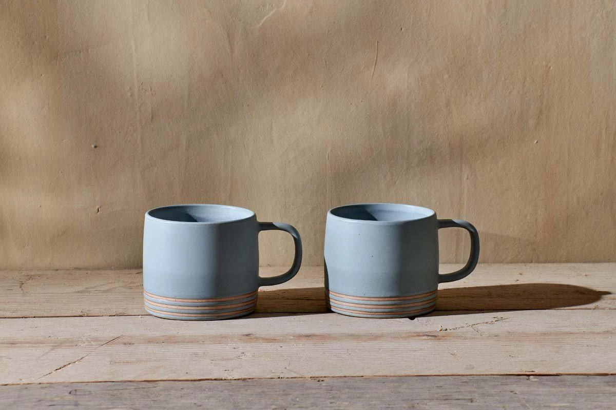 Nkuku Enesta Line Mug - Dusty Blue (Set Of 2) Tableware 3 Nkuku Enesta Line Mug - Dusty Blue (Set Of 2) Tableware