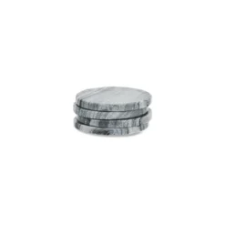 Nkuku Esa Marble Coasters - Grey (Set Of 4) Table Accessories