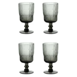 Nkuku Tableware Fali Wine Glass - Smoke (Set Of 4)