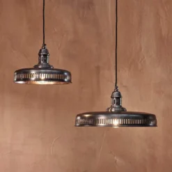 Nkuku Gabra Iron Flat Pendant - Large