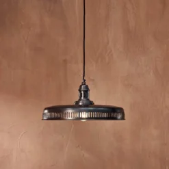 Nkuku Gabra Iron Flat Pendant - Large