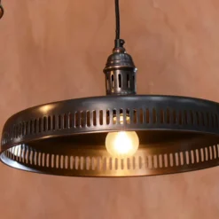 Nkuku Gabra Iron Flat Pendant - Small