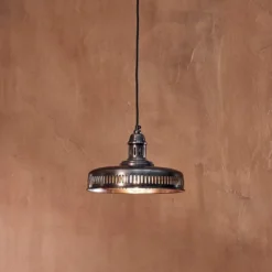 Nkuku Gabra Iron Flat Pendant - Small