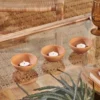 Nkuku Hampi Terracotta Tealights (Set Of 3) New Arrivals