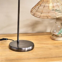 Nkuku New Arrivals Hathwa Rattan Desk Lamp